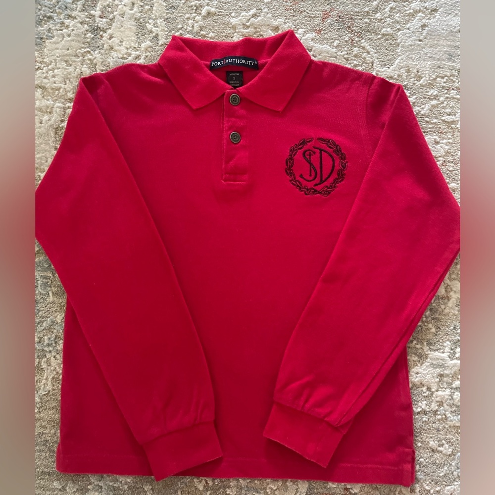 Port Authority Kids Red Polo with Embroidered Logo